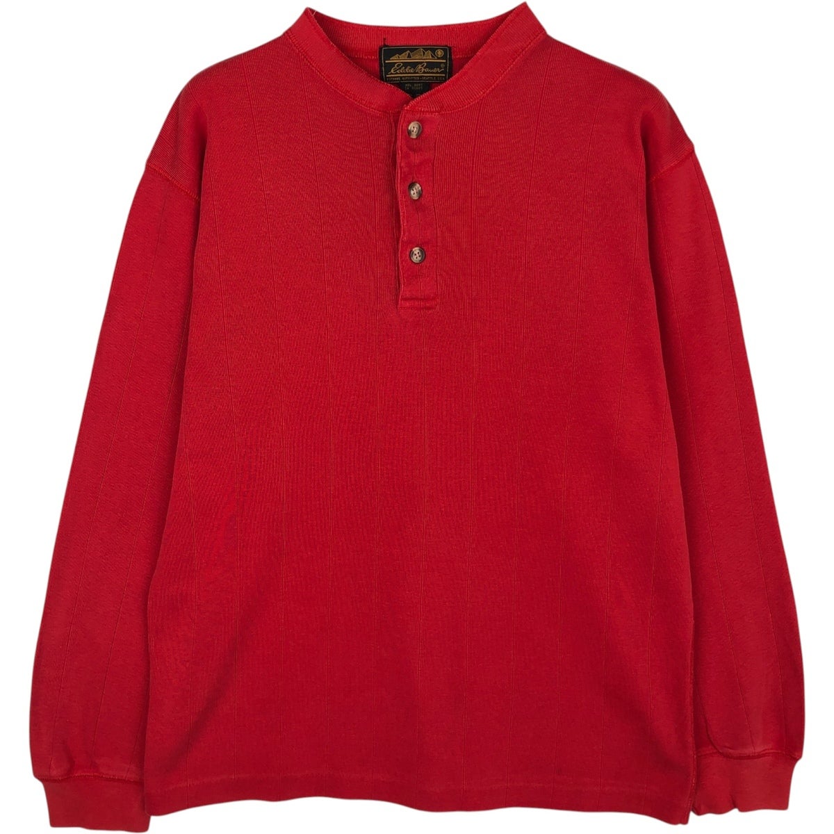 古着 80～90年代 エディーバウアー Eddie Bauer 黒タグ ヘンリーネック