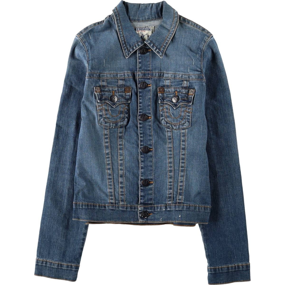 古着 TRUE RELIGION デニムジャケット Gジャン レディースL相当