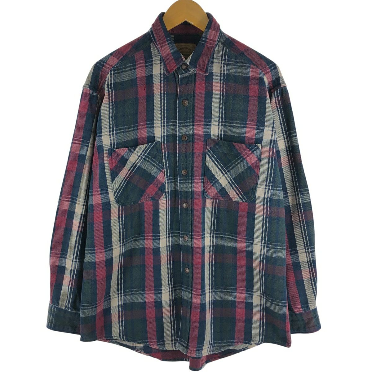 古着 セントジョンズベイ ST. JOHNS BAY オンブレチェック 長袖