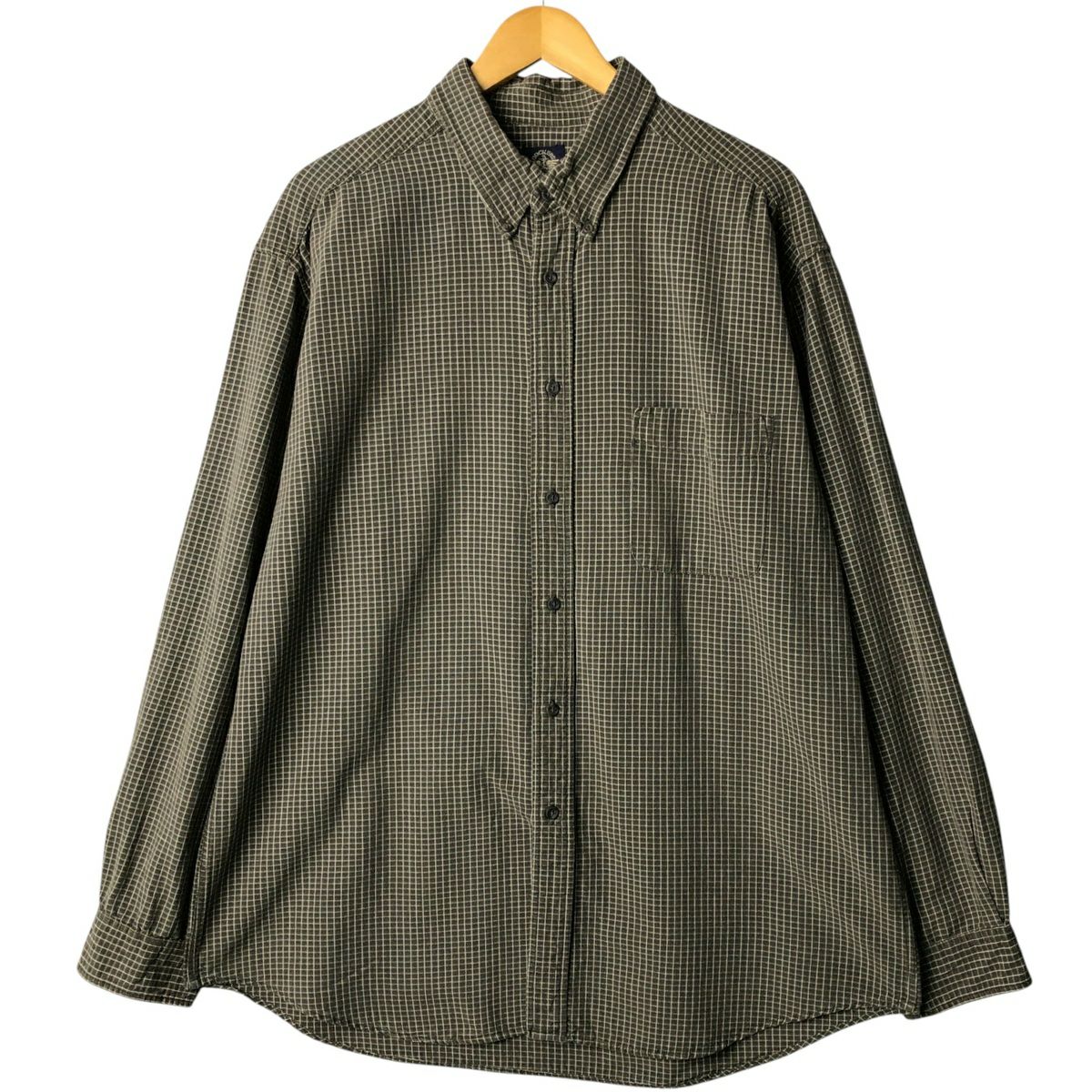 古着 ドッカーズ DOCKERS 長袖 ボタンダウンストライプシャツ メンズS