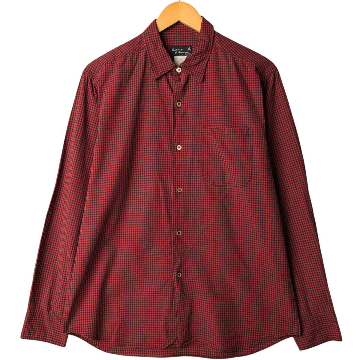 古着 90年代 アニエスベー agnes b. HOMME ギンガムチェック 長袖