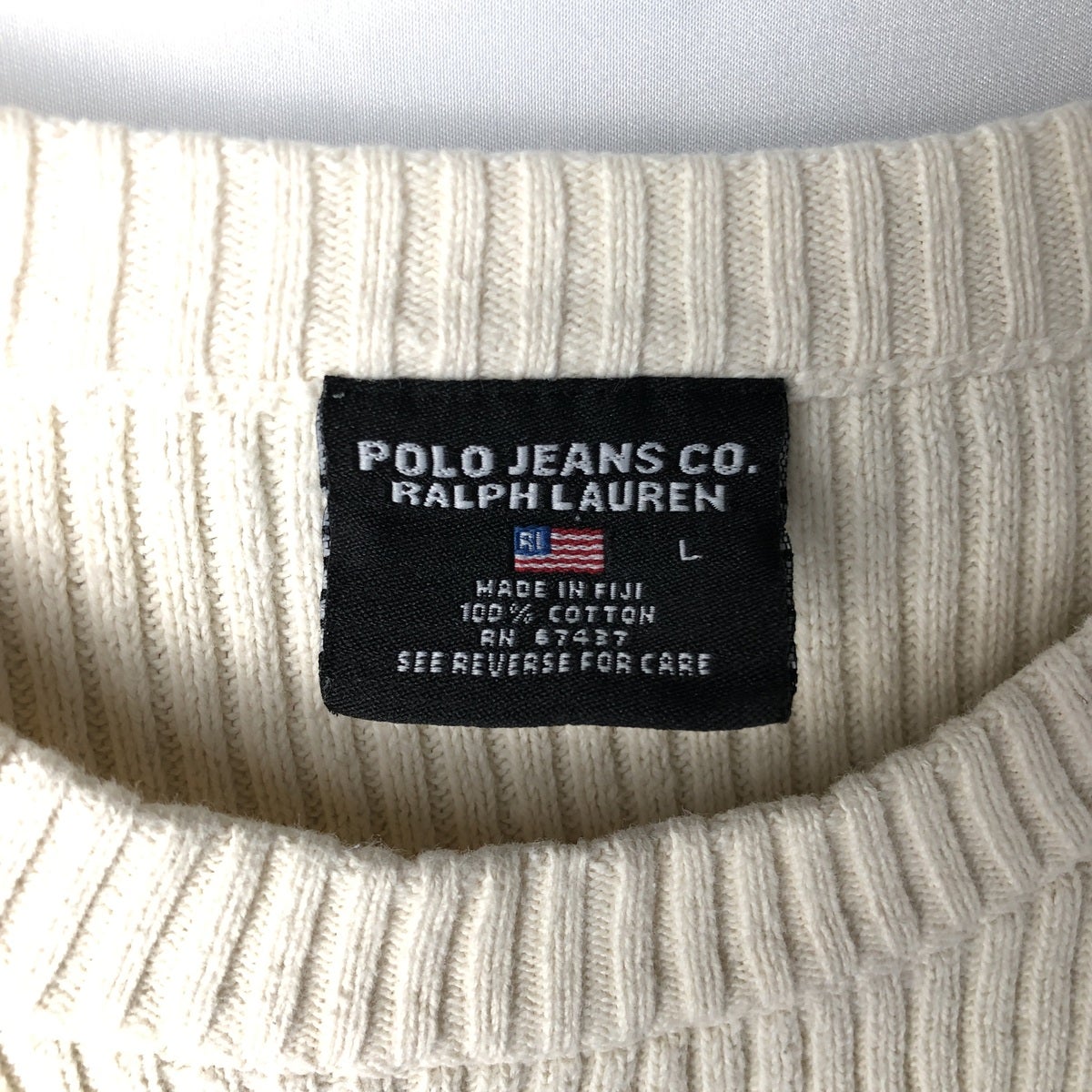 古着 ラルフローレン Ralph Lauren POLO JEANS COMPANY リブ編み コットンニットセーター メンズL相当/eaa627519 古着 ラルフローレン Ralph Lauren POLO JEANS COMPANY リブ編み