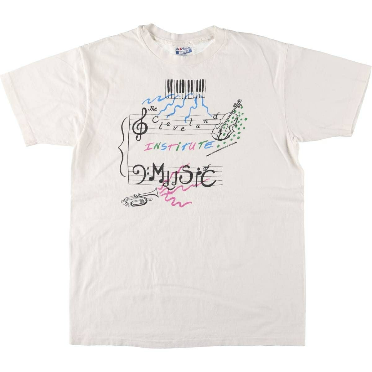 古着 90年代 ヘインズ Hanes BEEFY-T 青タグ プリントTシャツ USA製