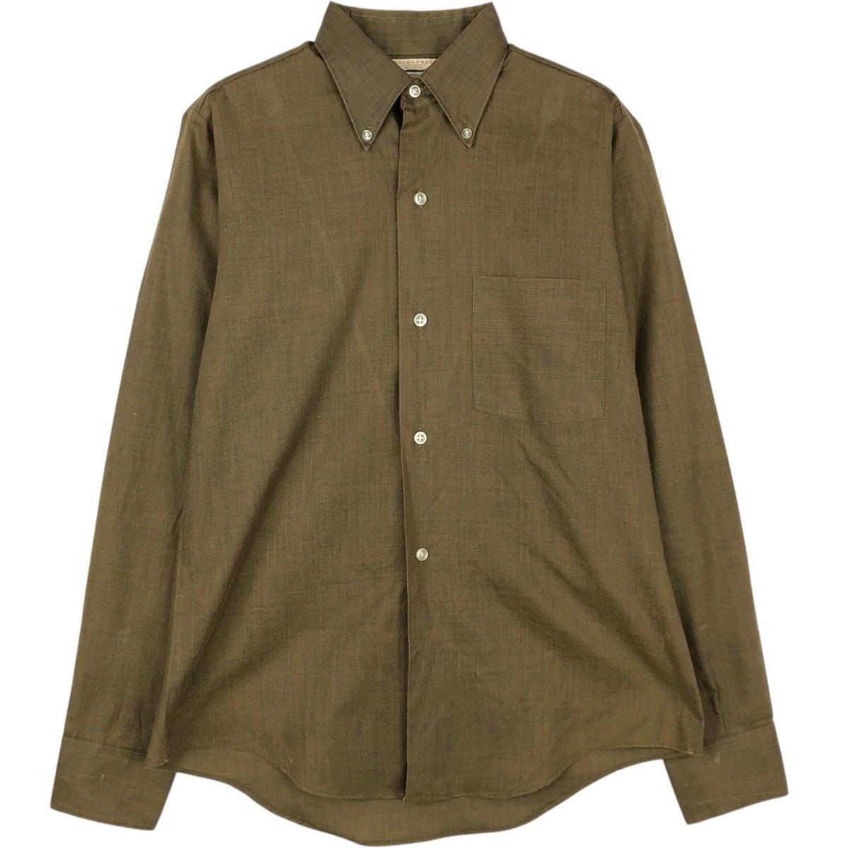 古着 アクアスキュータム Aquascutum 長袖 ボタンダウンストライプ