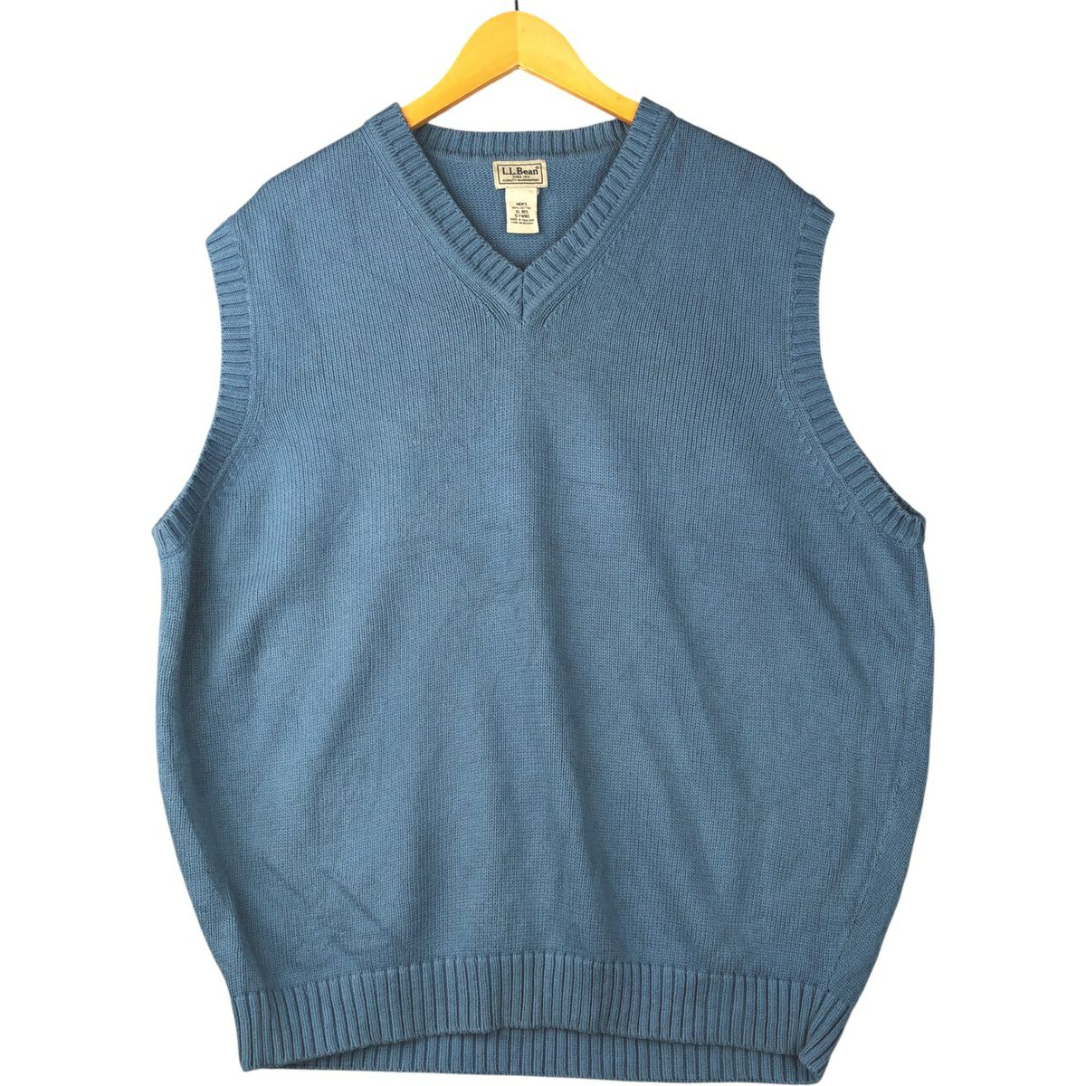 古着 90～00年代 エルエルビーン L.L.Bean Vネック コットンニット