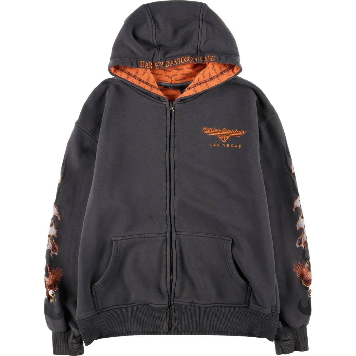 古着 ハーレーダビッドソン Harley-Davidson Cafe 鷲柄 イーグル柄