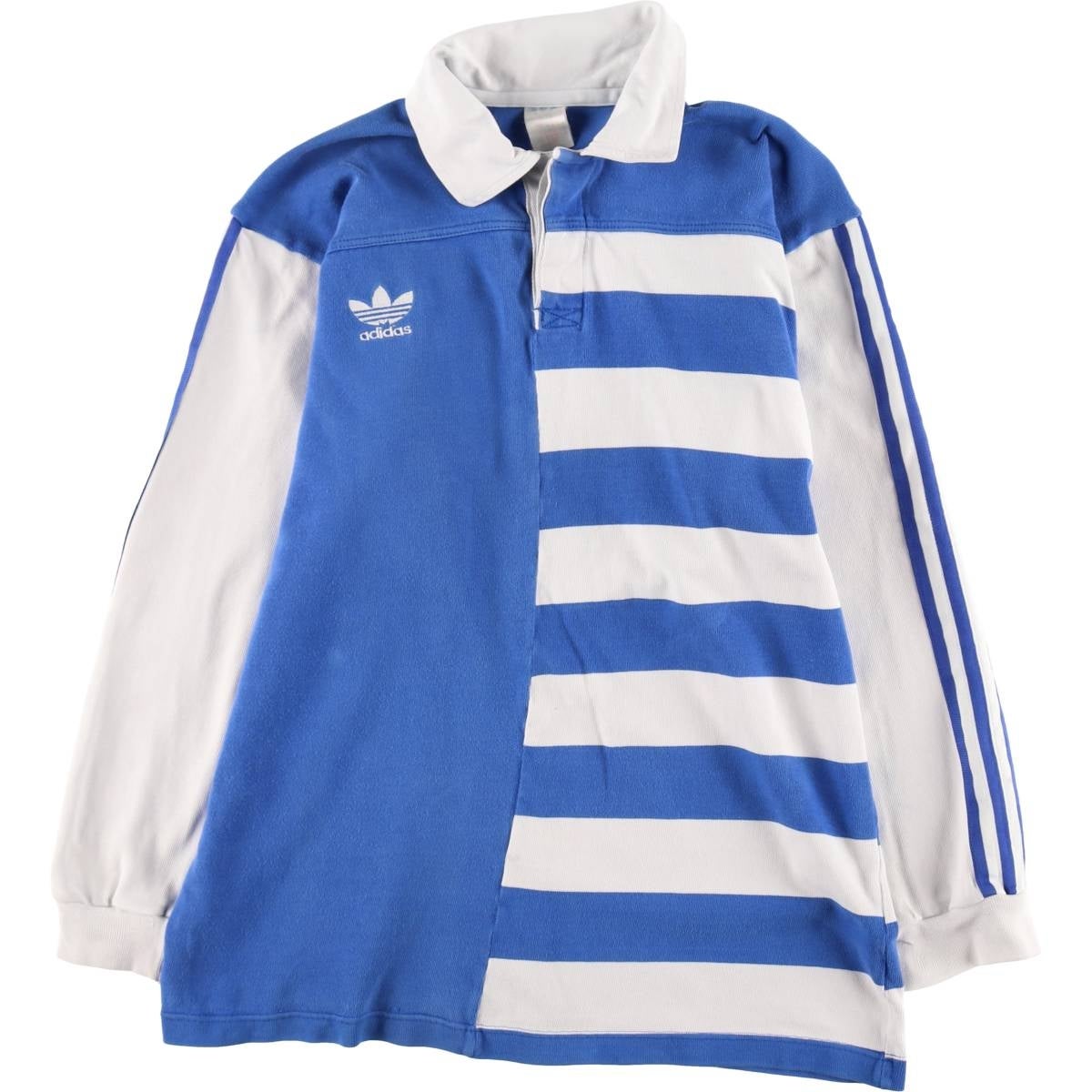 古着 80～90年代 アディダス adidas 長袖 ラガーシャツ メンズM相当