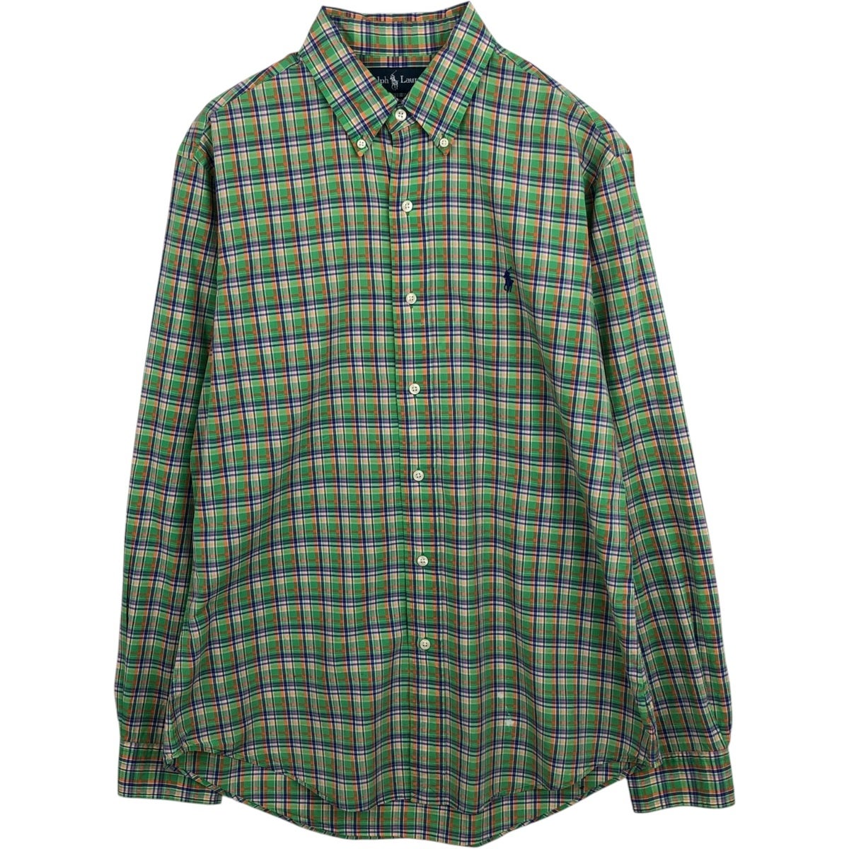 古着 ラルフローレン Ralph Lauren CUSTOM FIT 長袖 ボタンダウン