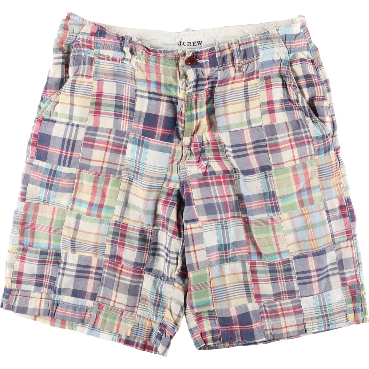 古着 ジェイクルー J.Crew チェック柄 マドラスチェック パッチワーク