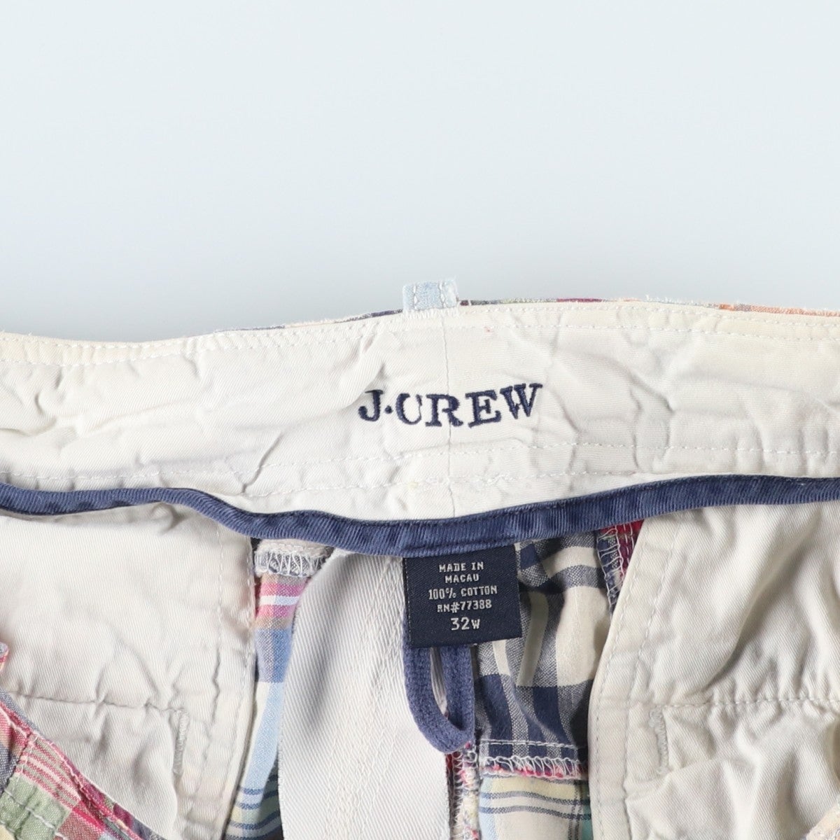古着 ジェイクルー J.Crew チェック柄 マドラスチェック パッチワーク