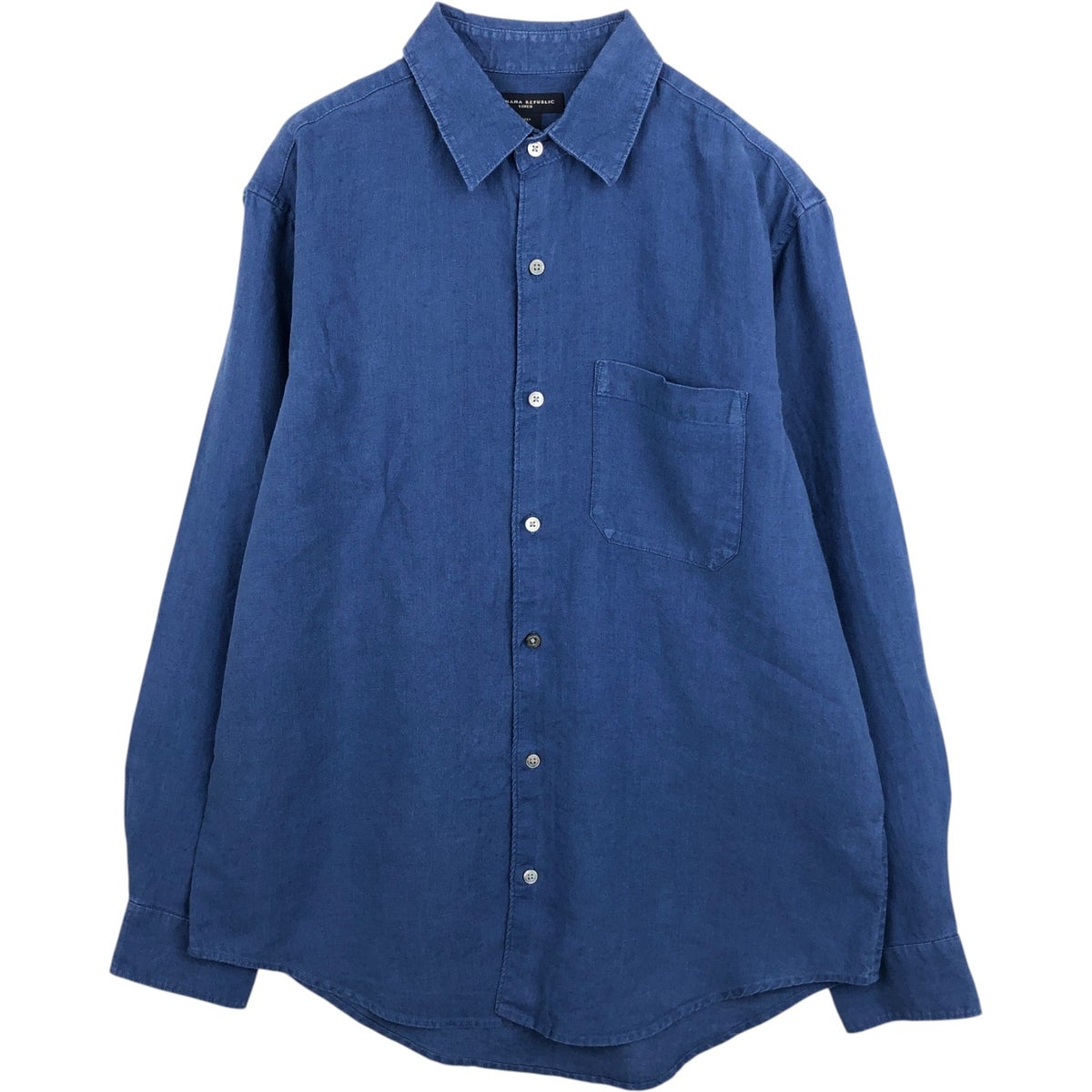 古着 バナナリパブリック BANANA REPUBLIC 半袖 オープンカラー リネン