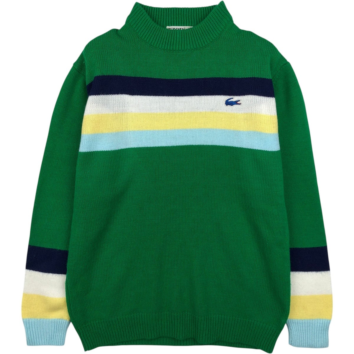 古着 ラコステ LACOSTE IZOD Vネック アクリルニットセーター USA製