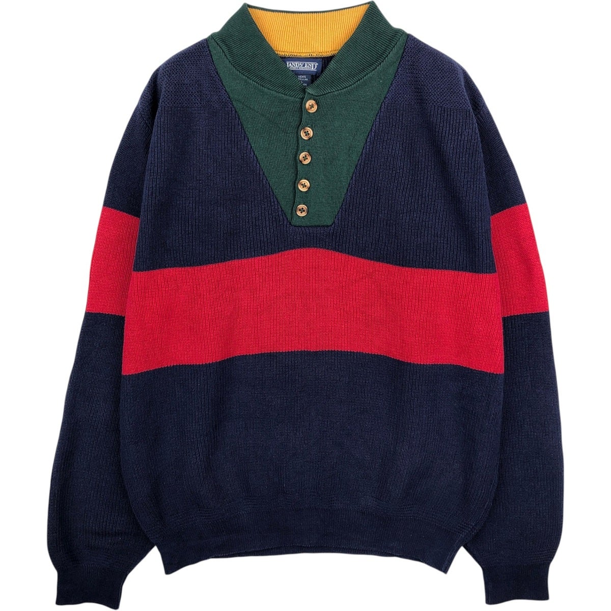 古着 90年代 ランズエンド LANDSEND コットンニットセーター USA製