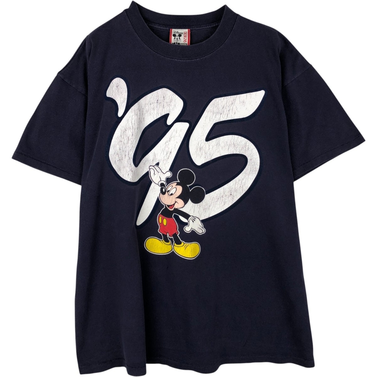 ディズニー Disney カラフル刺繍 ミッキーマウス USA製 90年代 オリジナルズ ディズニー 80 サイズ Tシャツ ミッキー US公式商品 トップス