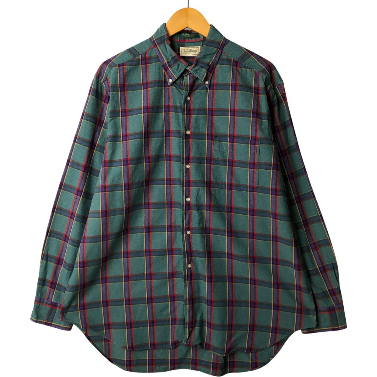 古着 80～90年代 エルエルビーン L.L.Bean 長袖 ボタンダウンチェック