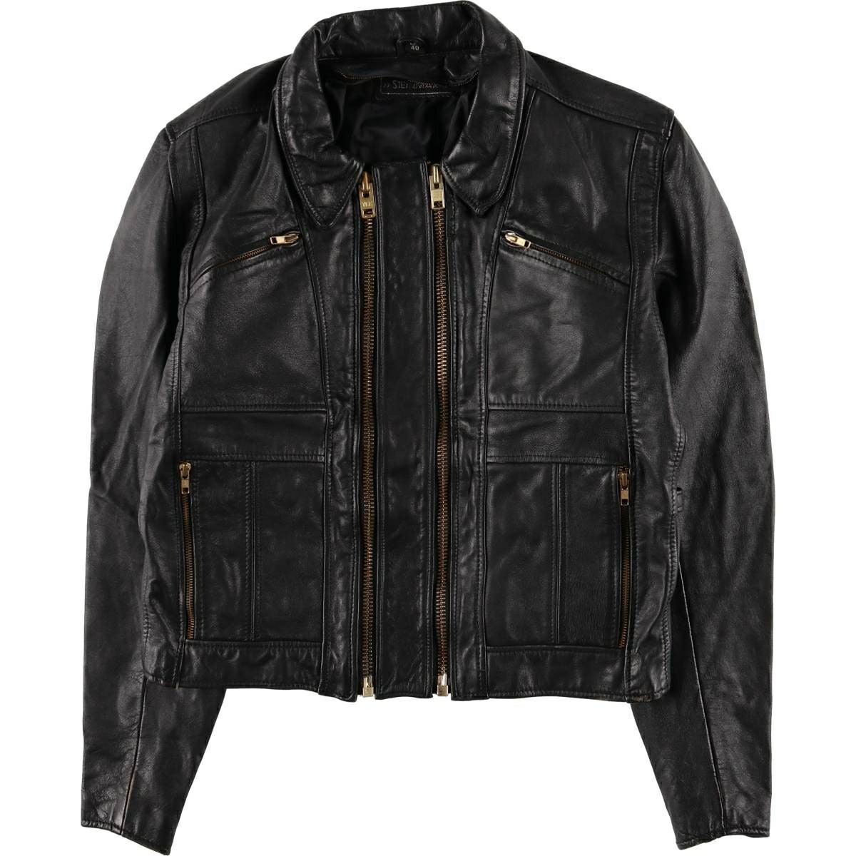 古着 アルマーニ ARMANI JEANS レザージャケット レディースL相当