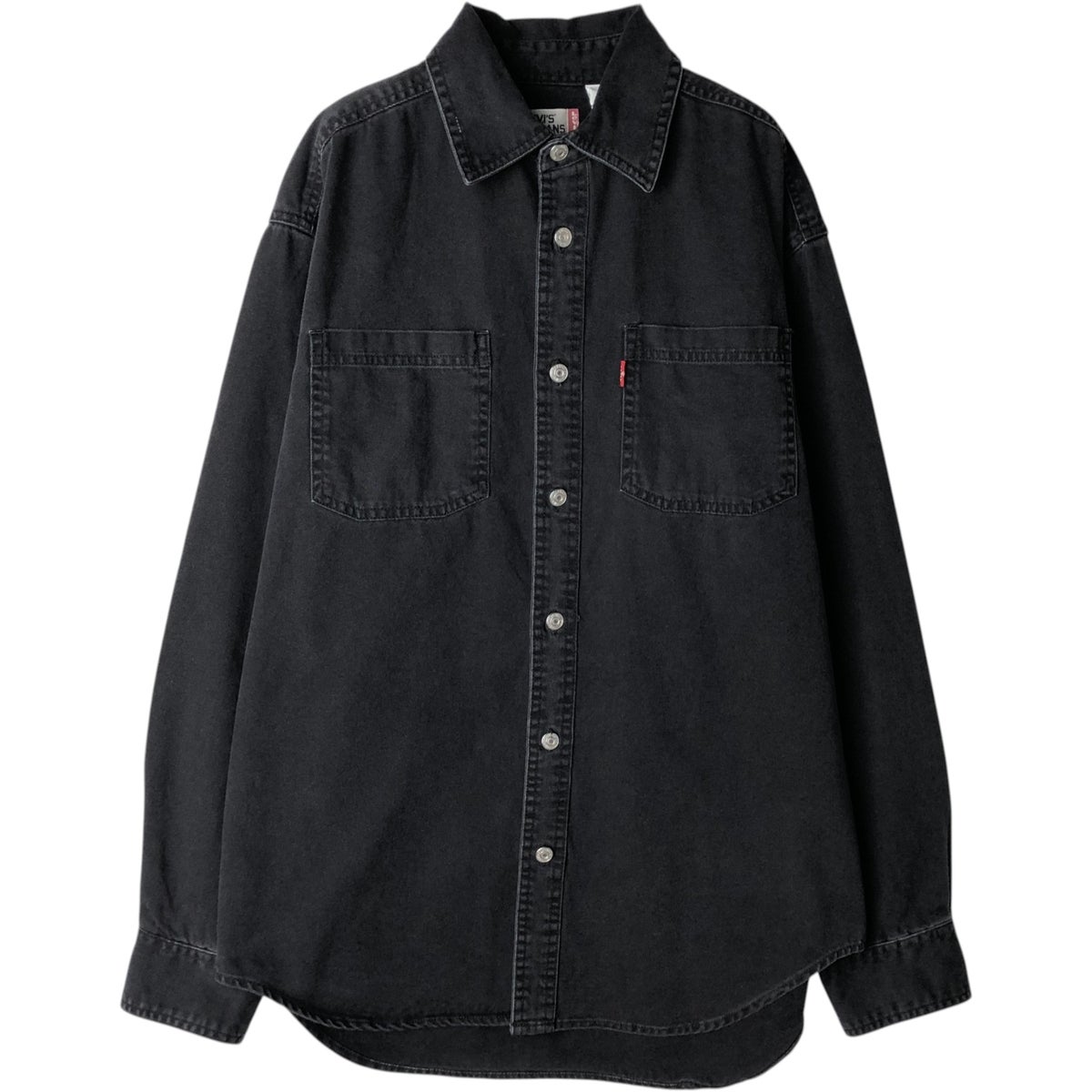 古着 ～00年代 リーバイス Levis 長袖 ブラックデニムシャツ メンズL