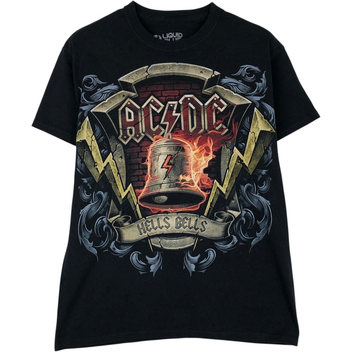 古着 リキッドブルー LIQUID BLUE AC/DC エーシーディーシー ラグラン
