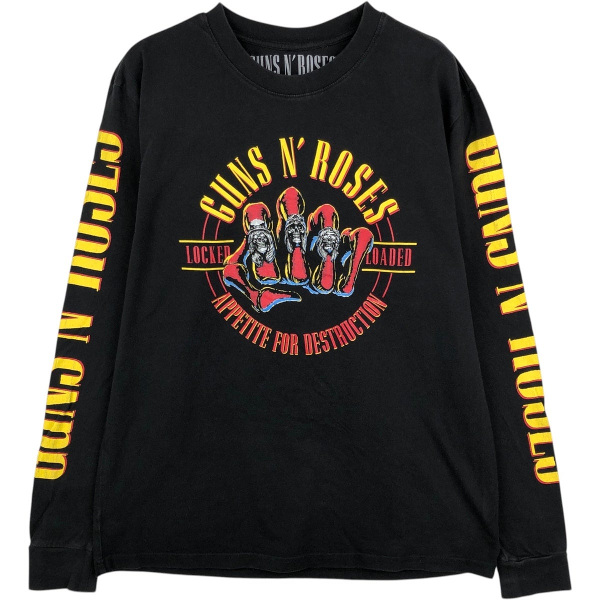 古着 GUNS N ROSES ガンズアンドローゼズ 七分袖 ラグラン バンドT