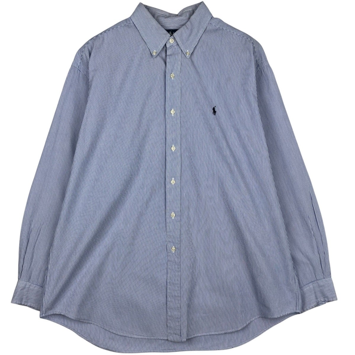 古着 ラルフローレン Ralph Lauren BLAKE 長袖 ボタンダウンストライプ