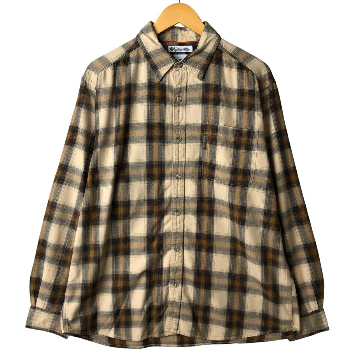 古着 コロンビア Columbia オンブレチェック 長袖 コットンチェック