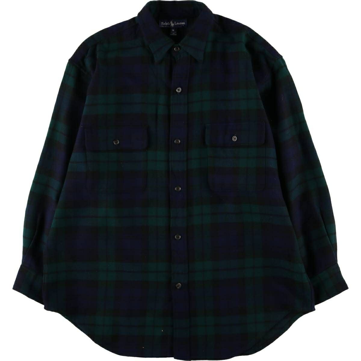 古着 ラルフローレン Ralph Lauren ブラックウォッチチェック 長袖