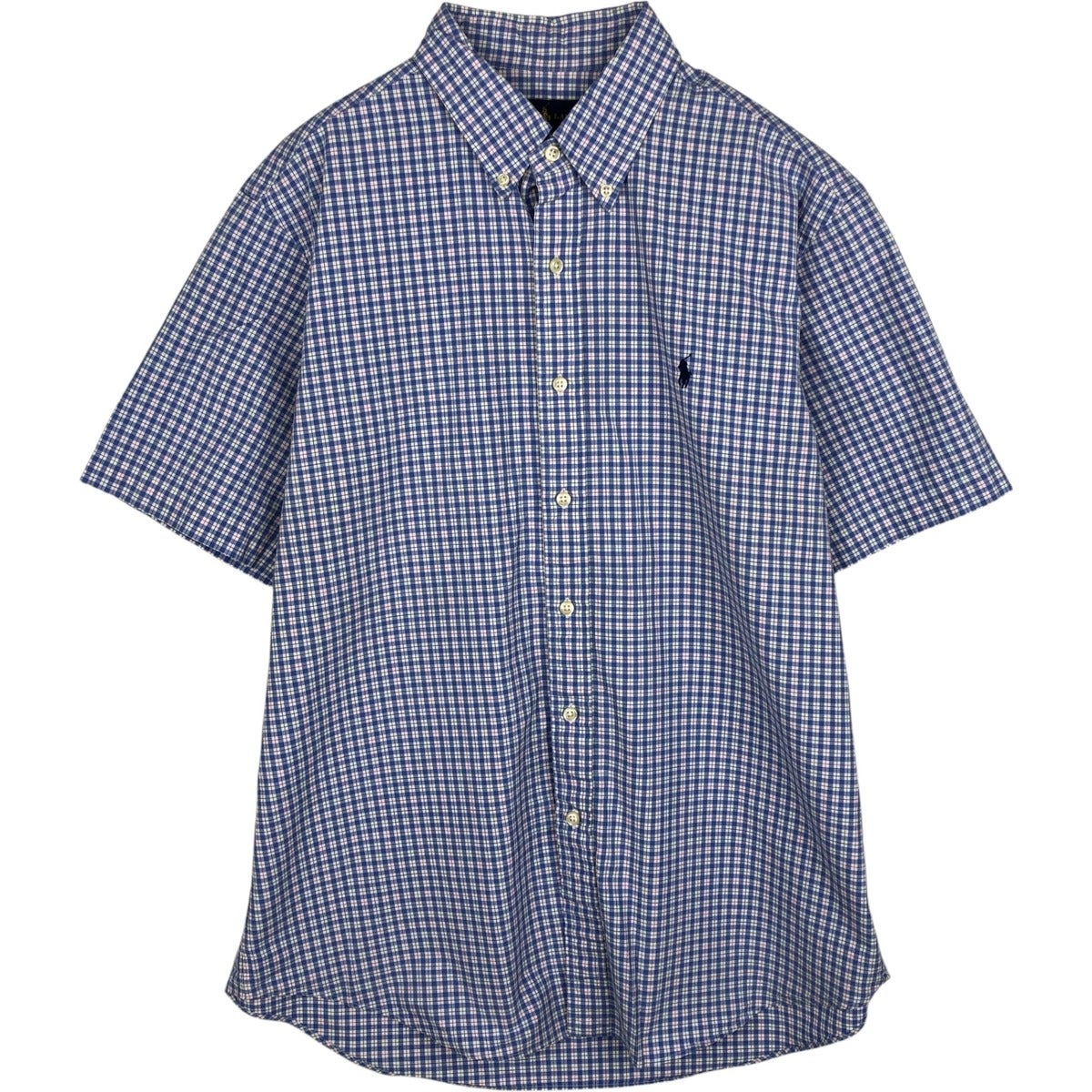 古着 ラルフローレン Ralph Lauren ボタンダウン 半袖 シャンブレー
