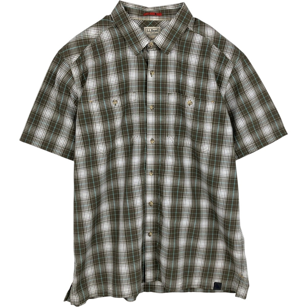古着 90～00年代 エルエルビーン L.L.Bean 総柄 半袖 オープンカラー