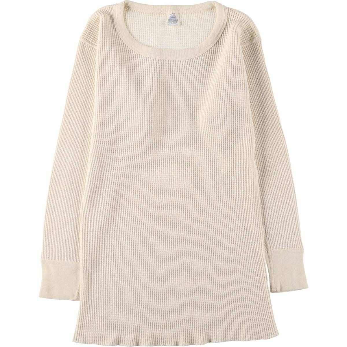 古着 60年代 ウエスト WEST サーマルロンT ハニカム メンズL相当