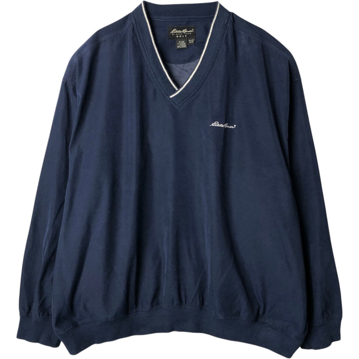 古着 エディーバウアー Eddie Bauer Vネック コットンニットベスト