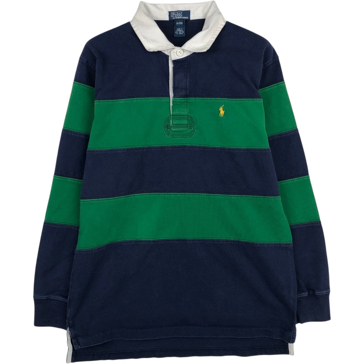 Polo by Ralph Lauren 初期モデル 激レア ラガーシャツ 緑 古着 ラルフローレン Ralph Lauren POLO by Ralph Lauren ボーダー柄