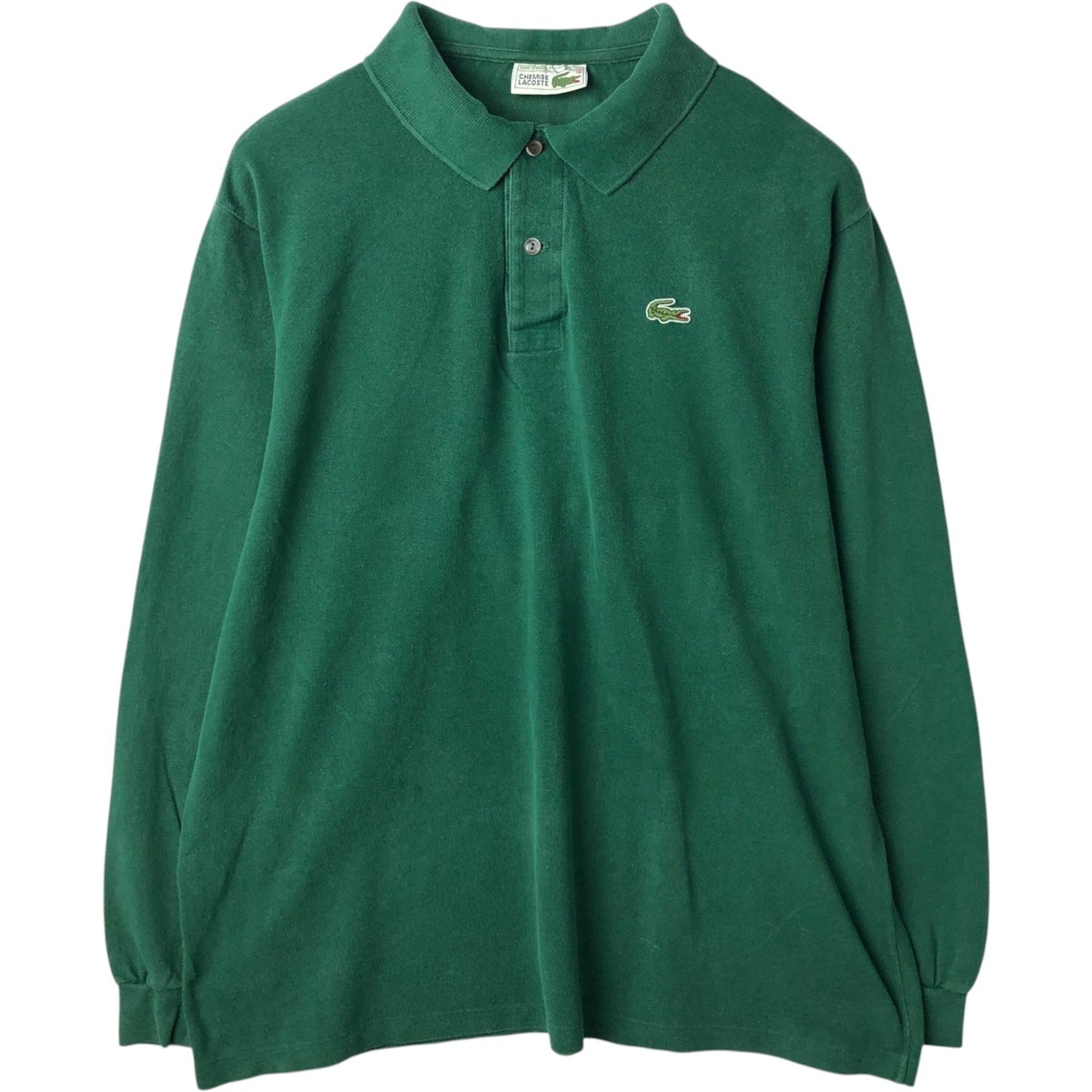 古着 80年代 ラコステ LACOSTE 長袖 ポロシャツ フランス製 6 メンズL