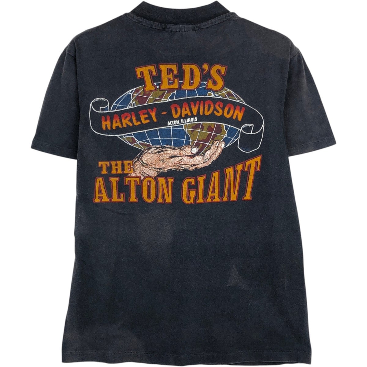 古着 80年代 ヘインズ Hanes BEEFY-T 青タグ 鷲柄 イーグル柄 Harley