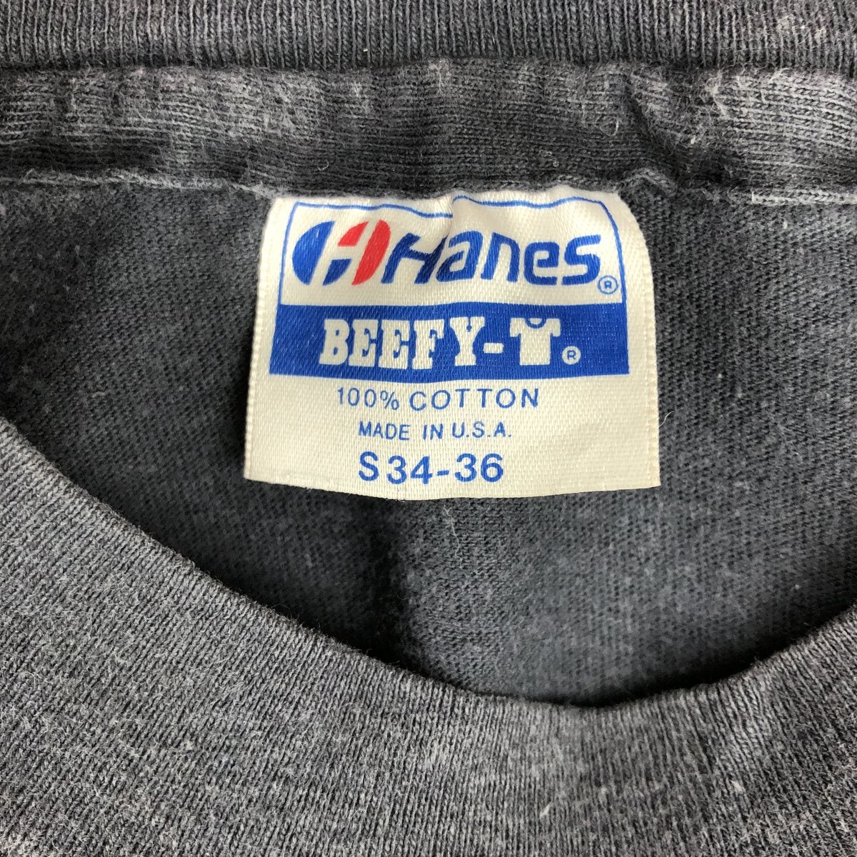 古着 80年代 ヘインズ Hanes BEEFY-T 青タグ 鷲柄 イーグル柄 Harley
