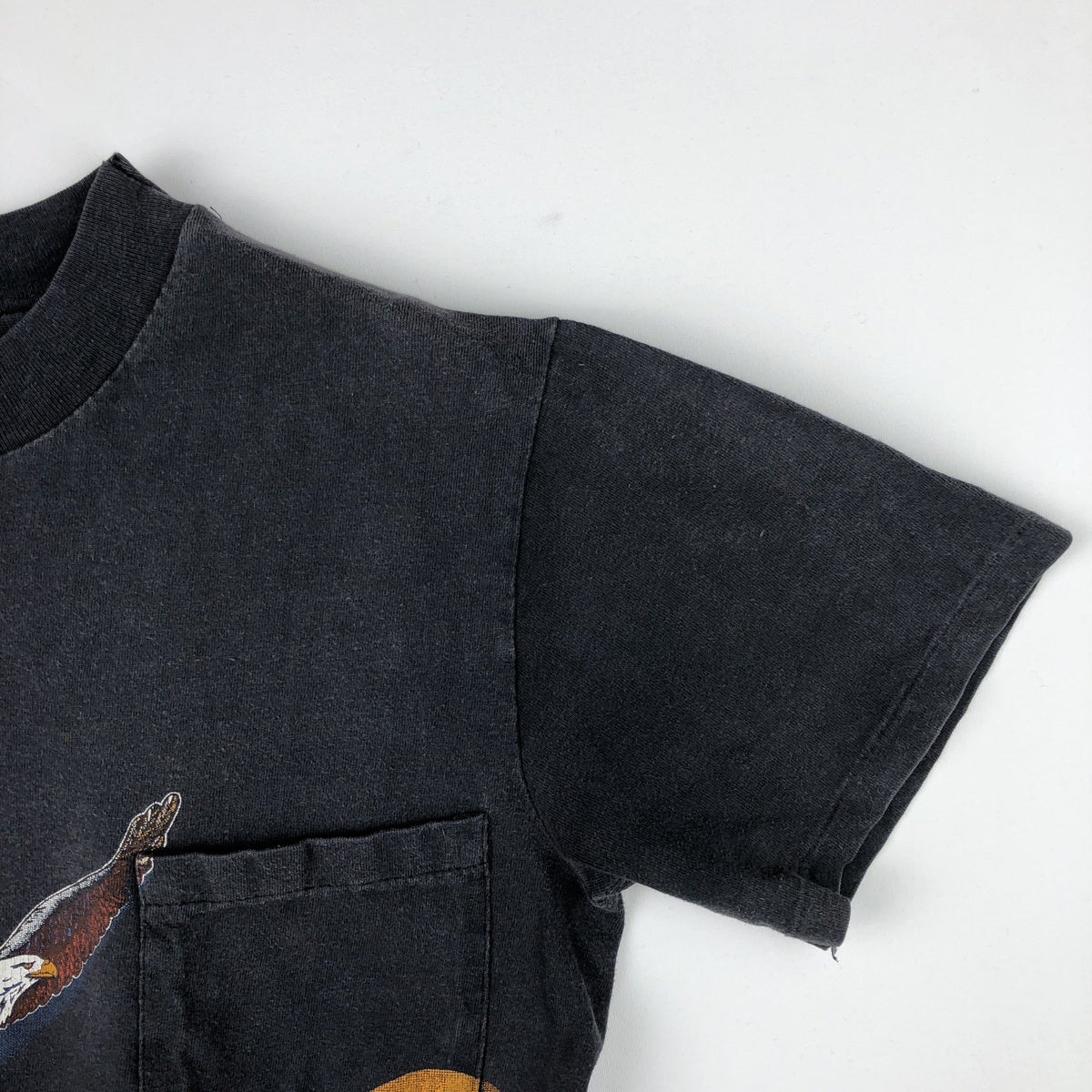 古着 80年代 ヘインズ Hanes BEEFY-T 青タグ 鷲柄 イーグル柄 Harley