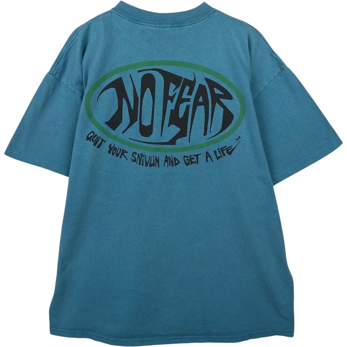 極フェード90s XL NO FEAR メッセージ vtg Tシャツ sk8 古着 90年代 ノーフィア NO FEAR サーフ スケートTシャツ USA製 メンズ