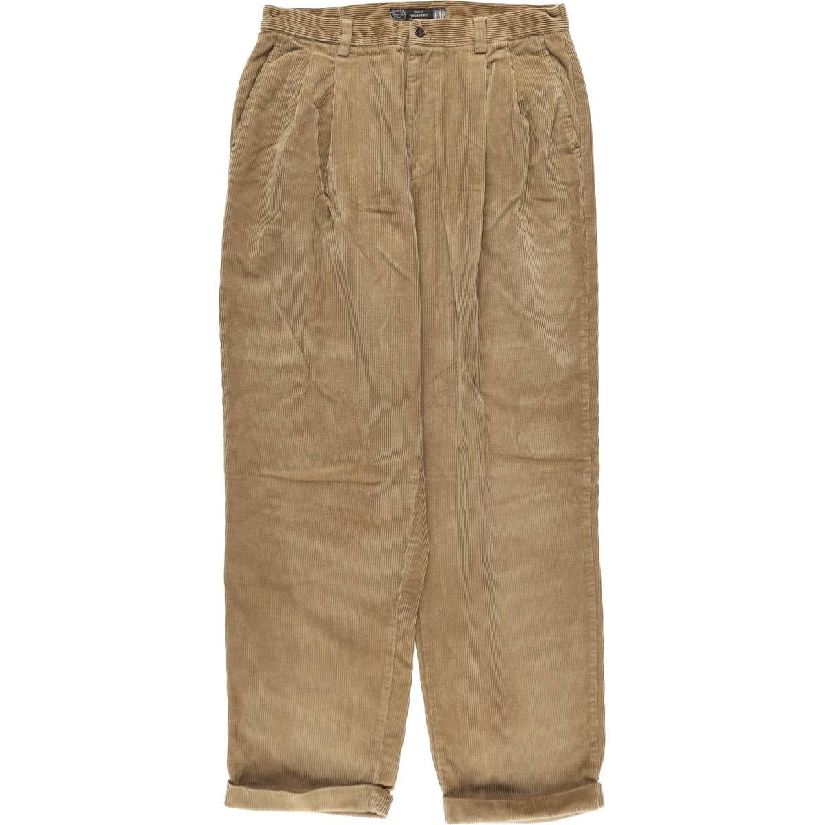 古着 ギャップ GAP EASY FIT ツータック コーデュロイパンツ メンズw34
