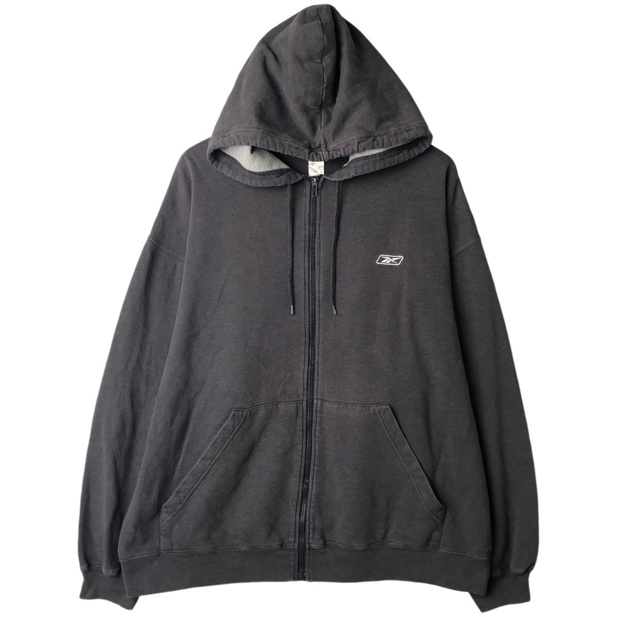 古着 ～00年代 リーボック Reebok 鹿の子 ハーフジップスウェット