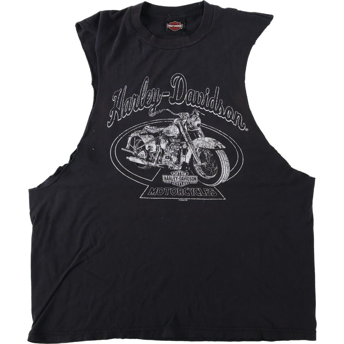 古着 ハーレーダビッドソン Harley-Davidson ドクロ柄 スカル柄 ツートン スリットネック モーターサイクル バイクTシャツ USA製 レディースL相当/eaa635581 古着 ハーレーダビッドソン Harley-Davidson ドクロ柄 スカル柄