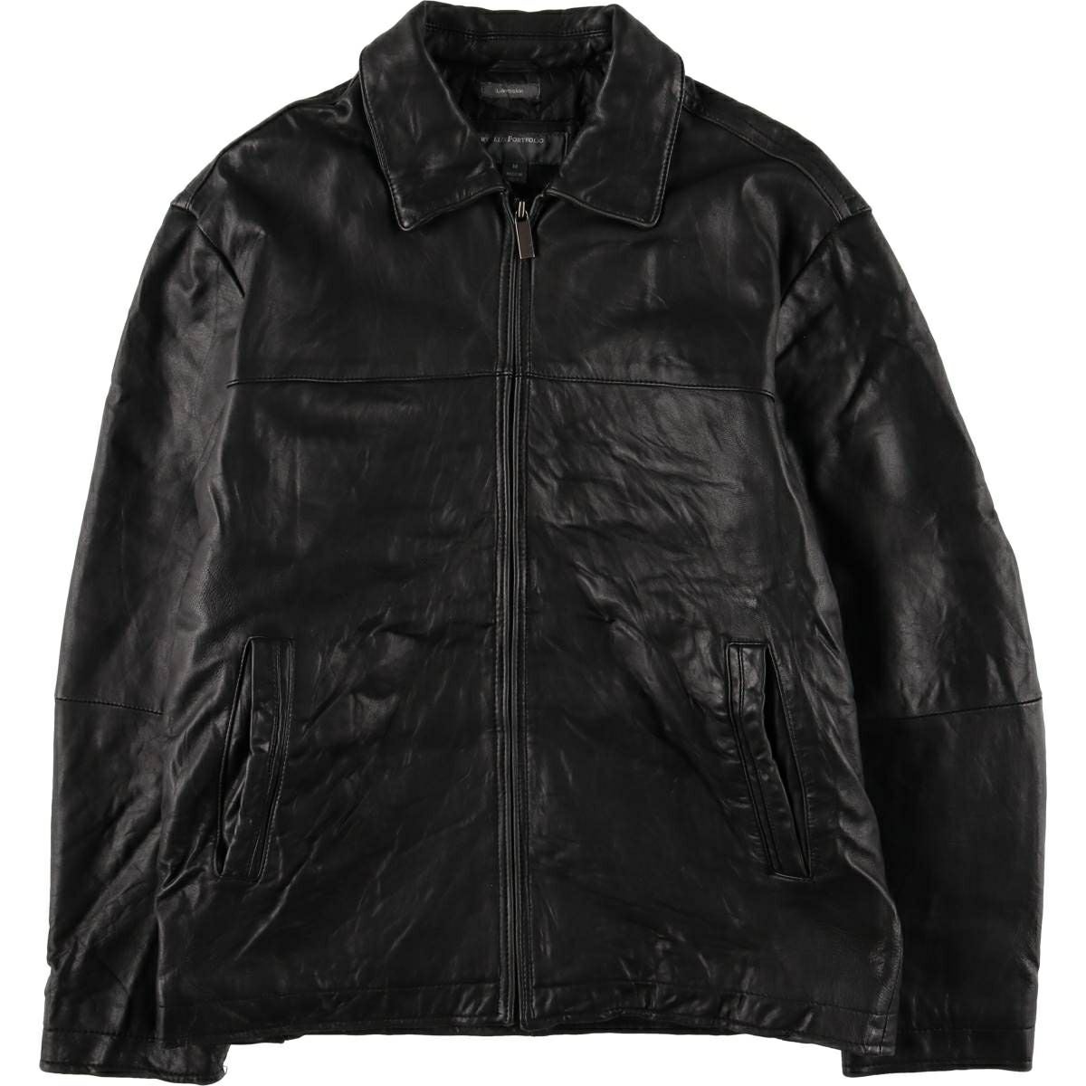 古着 ペリーエリス PERRY ELLIS スイングトップタイプ 中綿入り レザー