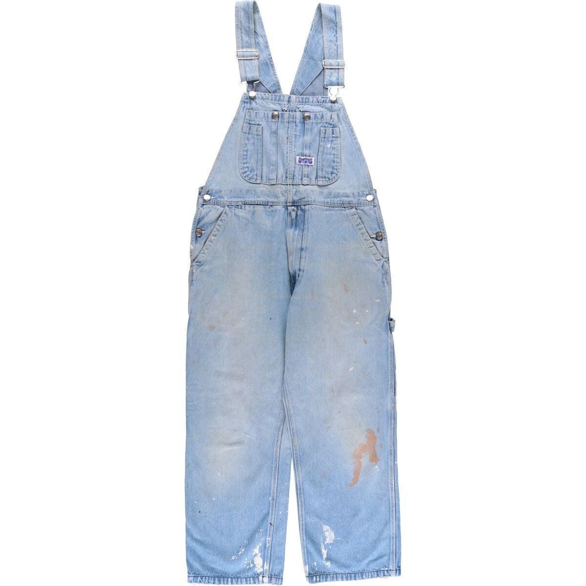 USA製 70s BIG SMITH ダック地 オーバーオール ビンテージ 古着 ビッグサイズ 70～80年代 ビッグスミス Big Smith ダブルニー